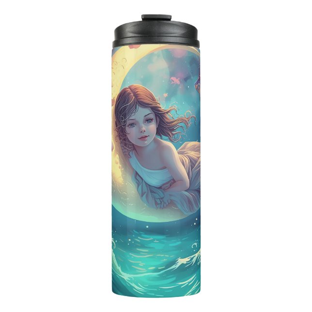 Dreamy Moon Girl Mug Design | Cute Baby Moon Art  (Front)