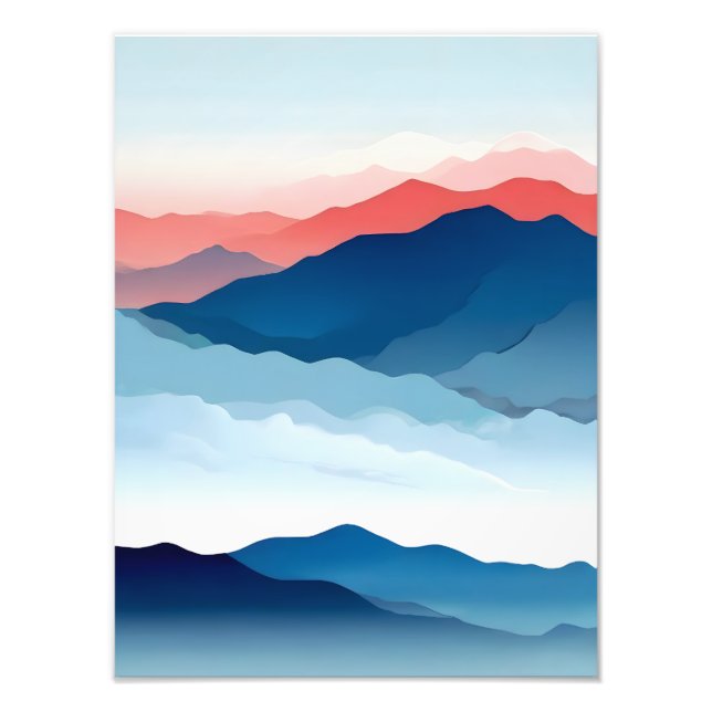 Dreamy Mountain Landscape Photo Print (Front)