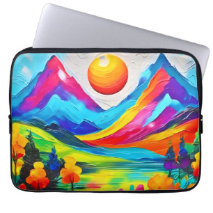 Dreamy Mountain Majesty Painting  Laptop Sleeve
