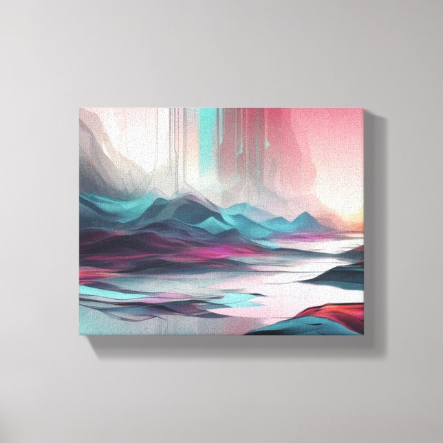 Dreamy Mountainscape in Earthy Tones Canvas Print (Front)