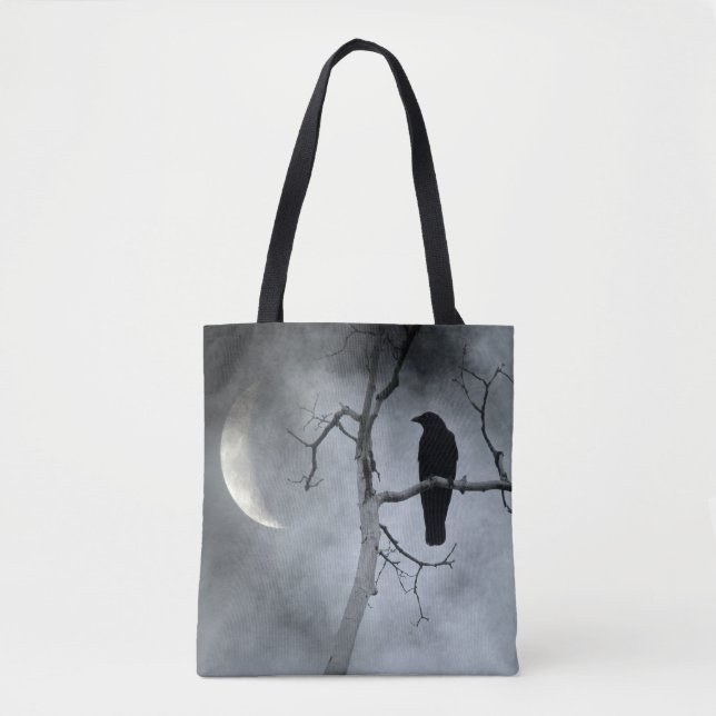 Dreamy Night Crow Tote Bag (Front)