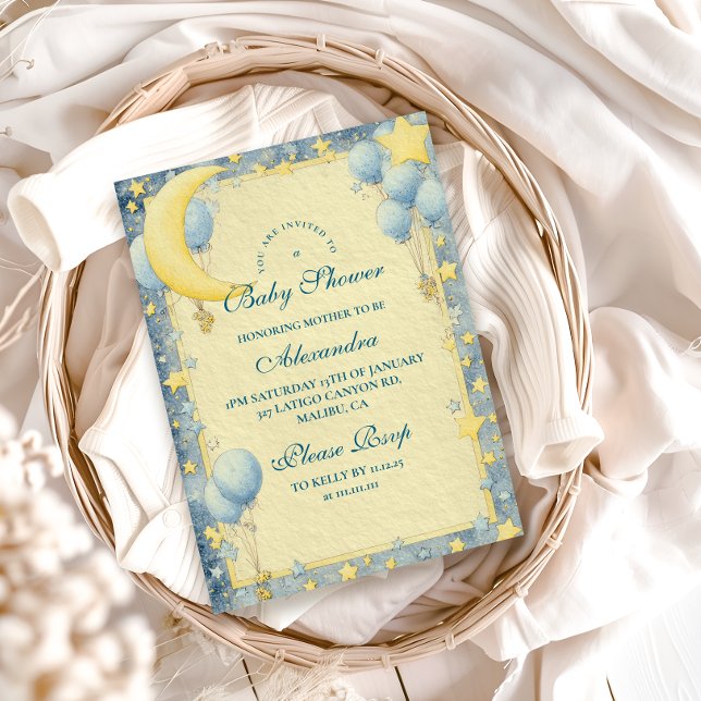 Dreamy Night Sky Baby Shower Invitation (Creator Uploaded)