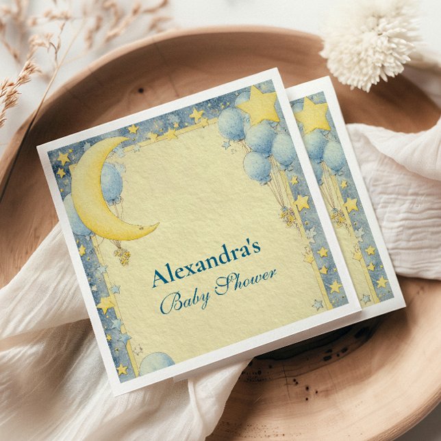 Dreamy Night Sky Baby Shower Napkin (Creator Uploaded)