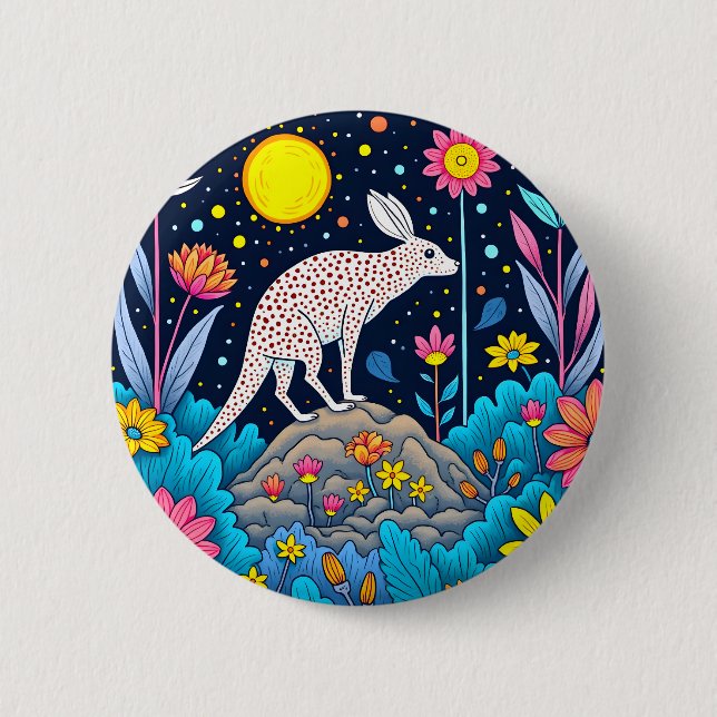Dreamy Nighttime Forest 6 Cm Round Badge (Front)