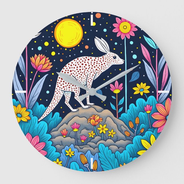 Dreamy Nighttime Forest Large Clock (Front)
