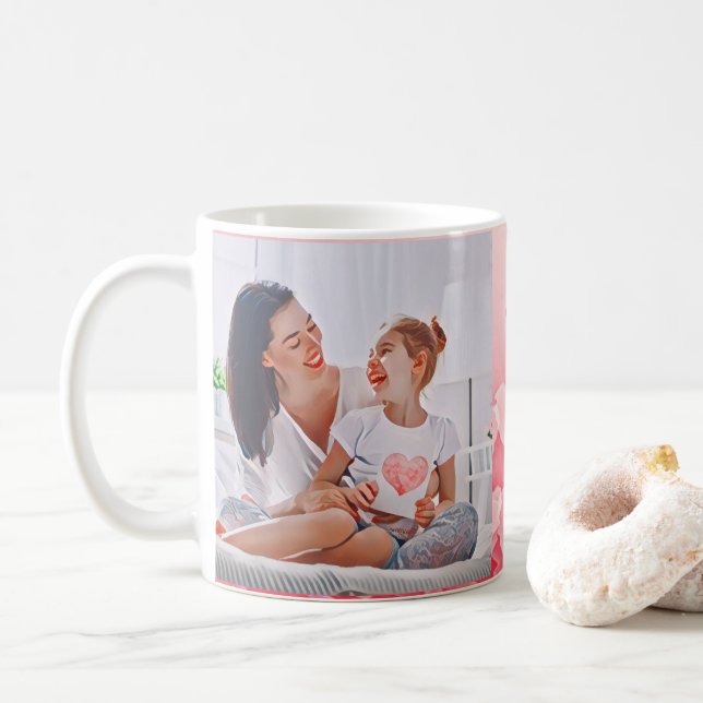 Dreamy Nostalgic Afternoon Illustration Coffee Mug (With Donut)