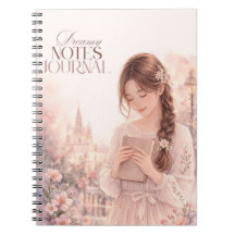 Dreamy Notes Journal – floral giral notebook