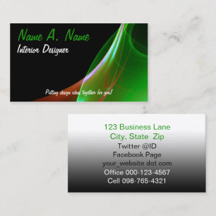 Dreamy Orange and Green Sweep Business Card