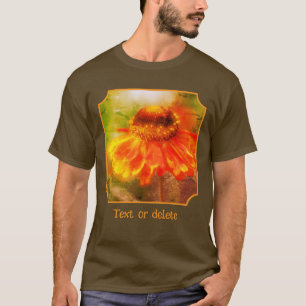 Dreamy Orange Zinnia Flower Art Personalized T-Shirt