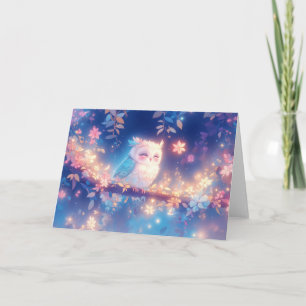 Dreamy Owl in a Blossoming Twilight Card
