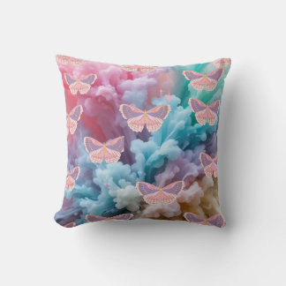 Dreamy Pastel Butterfly Bliss Cushion