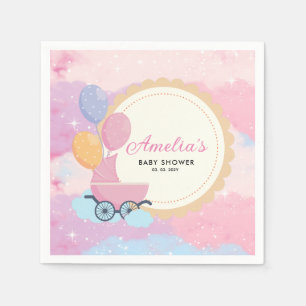 Dreamy Pastel Clouds Baby Shower  Napkin