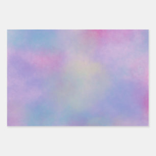 Dreamy Pastel Clouds Design Wrapping Paper Sheet