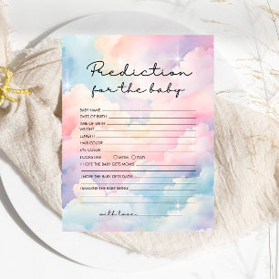Dreamy Pastel Clouds Prediction Baby Shower