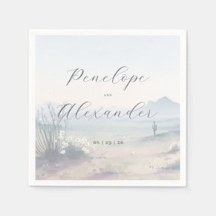 Dreamy Pastel Desert Landscape Napkin