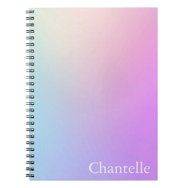 Dreamy Pastel Esthetic Spiral Notebook (Front)
