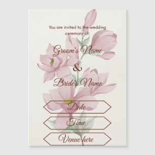 Dreamy Pastel Floral Wedding Magnetic Invitation