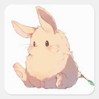 Dreamy Pastel Illustration Square Sticker