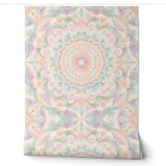 Dreamy Pastel Kaleidoscope Mandala | Modern Wallpaper