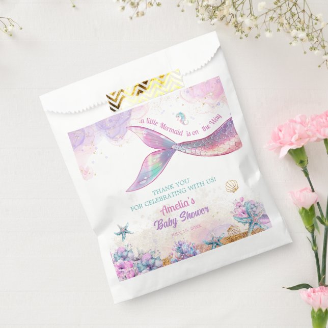 Dreamy Pastel Mermaid Undersea Girl Favour Bags (Sealed)