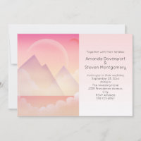 Dreamy Pastel Mountain Landscape Wedding