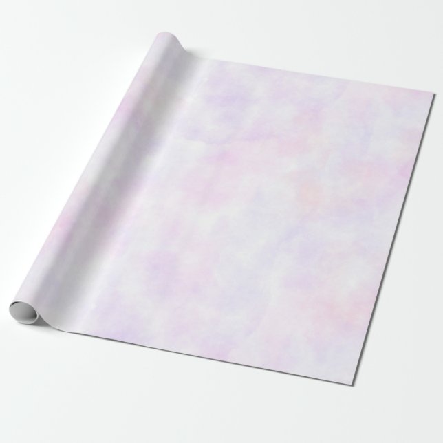 Dreamy Pastel Pink and Purple Wrapping Paper (Unrolled)