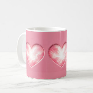 Dreamy Pastel Pink Ethereal Glowing Cloud Heart Coffee Mug