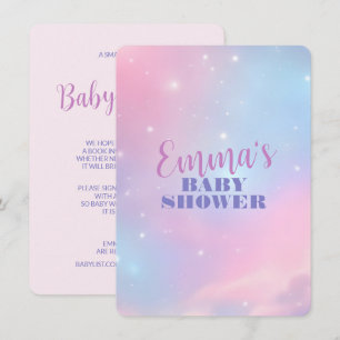 Dreamy Pastel Pink Lavender Cosmic Starry Sky Enclosure Card