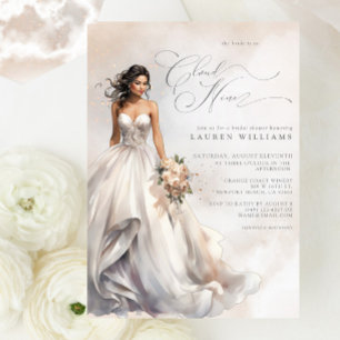 Dreamy Pastel She's On Cloud Nine Bridal Shower Invitation