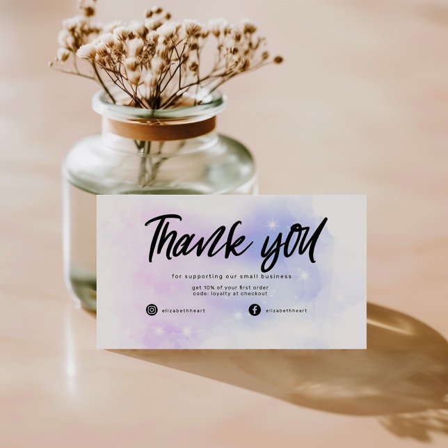Dreamy Pastel Sky Splash Business Thank You Card (Creator Uploaded)