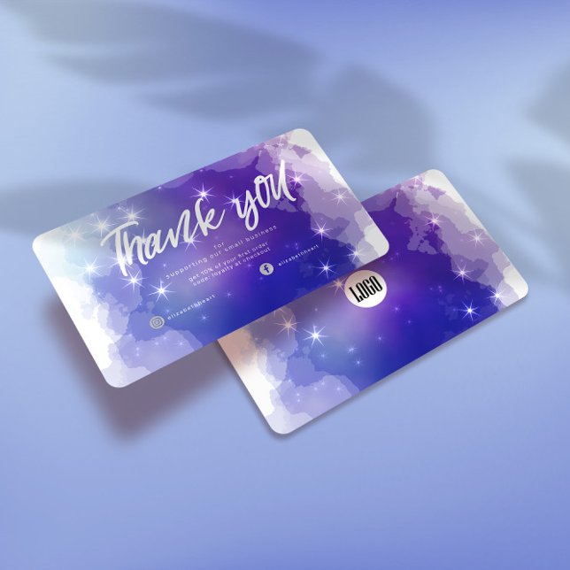Dreamy Pastel Sky Splash Business Thank You card (Creator Uploaded)