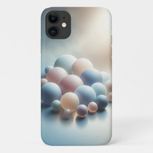 Dreamy Pastel Spheres Abstract Art Minimalist Soft Case-Mate iPhone Case