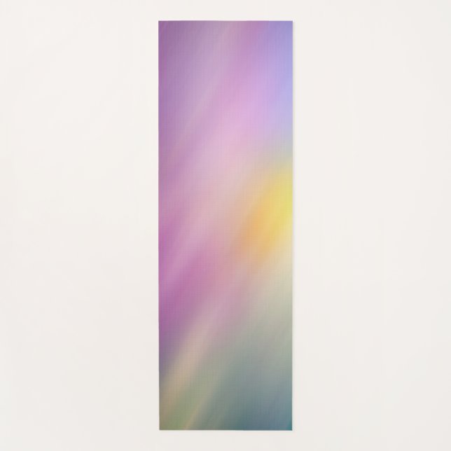 Dreamy Pastel Sunrise Gradient Yoga Mat (Front)
