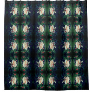 Dreamy Peach Rose And Buds Abstract Shower Curtain