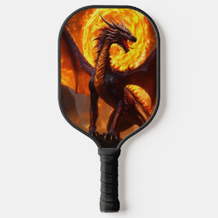 Dreamy Pickleball with Dragon Watercolour Art  Pickleball Paddle