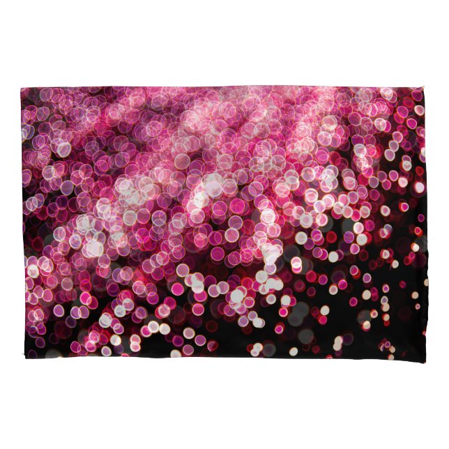 Dreamy Pink: Abstract Light Blur Pillowcase (Front)