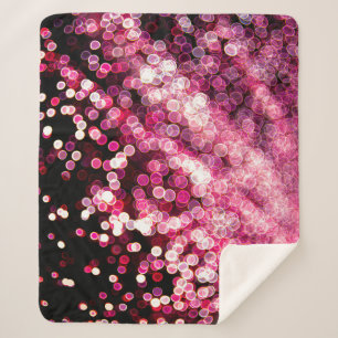 Dreamy Pink: Abstract Light Blur Sherpa Blanket