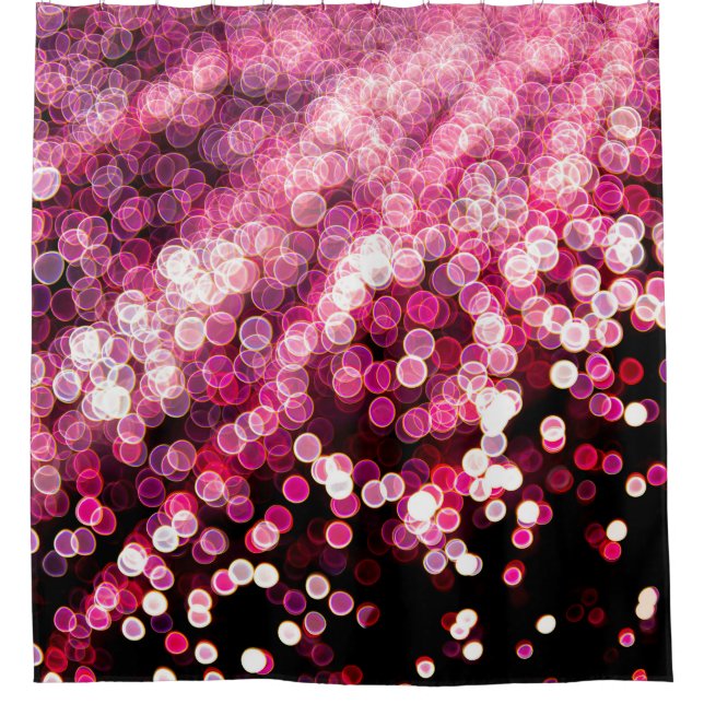 Dreamy Pink: Abstract Light Blur Shower Curtain (Front)