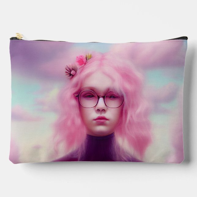 Dreamy Pink Accessory Pouch (Front)
