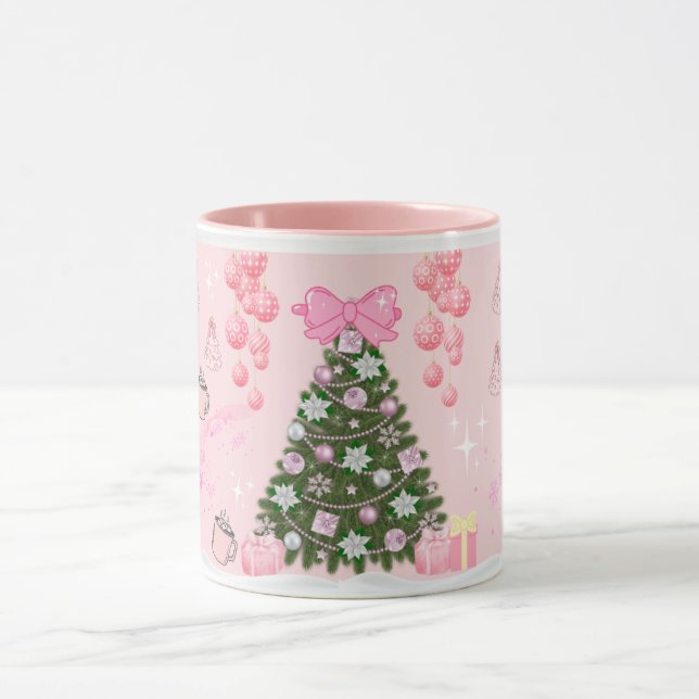 Dreamy Pink Christmas Mug / Soft Girl✨ (Center)