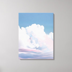 Dreamy Pink Cloudscape Canvas Print