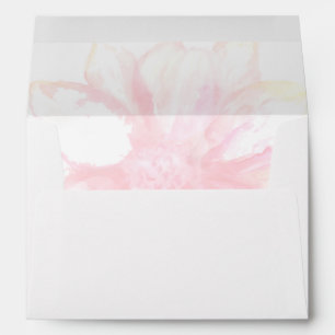 Dreamy Pink Floral Lined Envelope