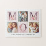 Dreamy Pink Floral MOM Photo Collage Mother's Day Jigsaw Puzzle<br><div class="desc">Send mom a creative alternative to the usual boring greeting card - a custom jigsaw puzzle greeting card personalized with your photos and Happy Mother's Day message! This pretty design features MOM letters decorated with elegant pink watercolor flowers intermixed with a collage frame of your 3 custom photos. Below, add...</div>
