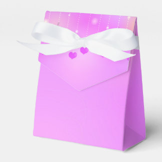Dreamy Pink Heart Glow - Whimsical Ombre Favour Box