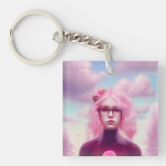 Dreamy Pink Key Ring (Front)