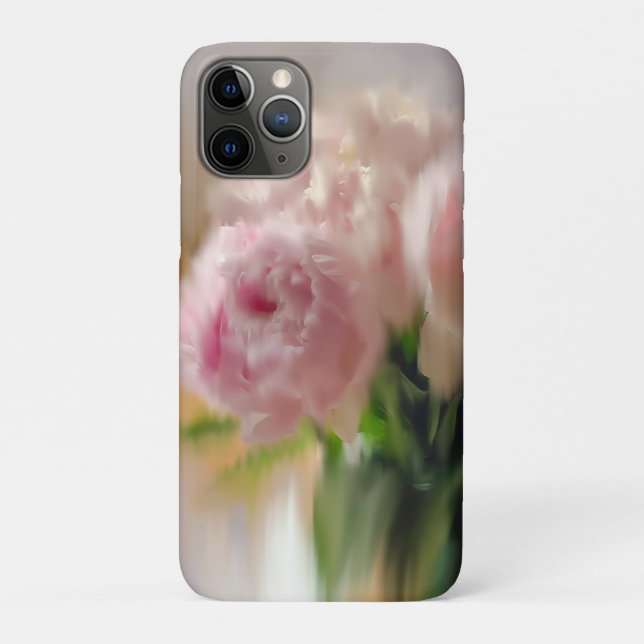 Dreamy Pink Peonies in White Vase Case-Mate iPhone Case (Back)