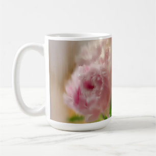 Dreamy Pink Peonies in White Vase Coffee Mug