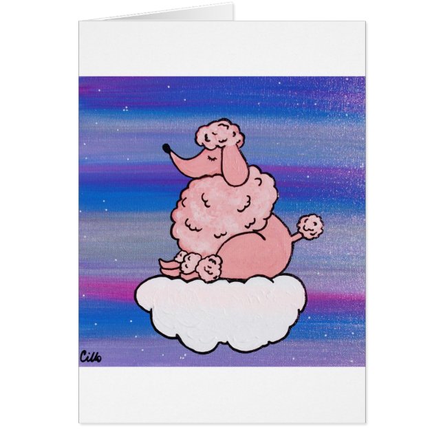 Dreamy Pink Poodle (Front)