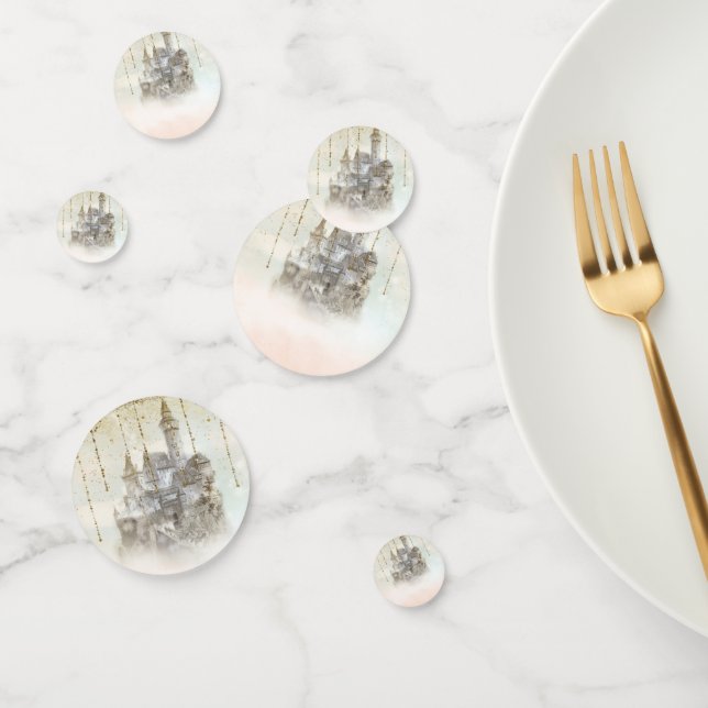 Dreamy Pink Princess Fairy Tale Storybook Castle Confetti (Group)