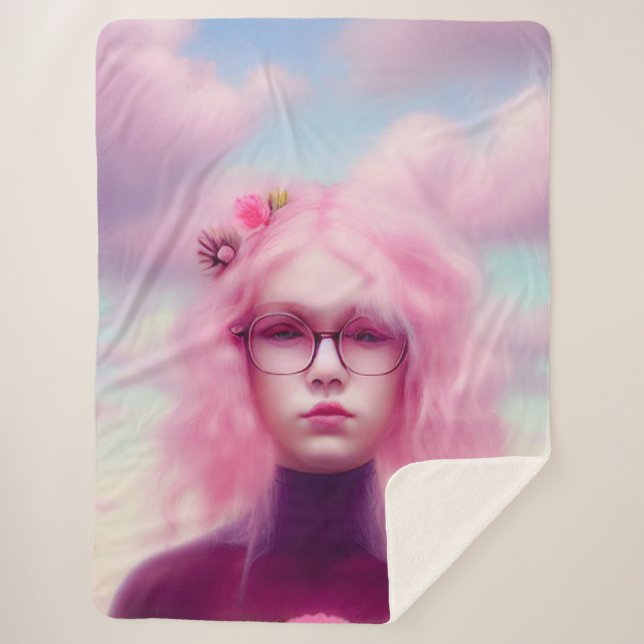 Dreamy Pink Sherpa Blanket (Front)